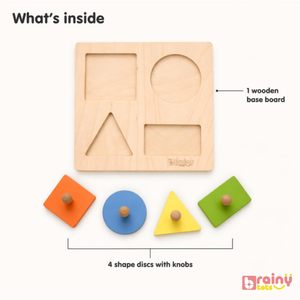 Makou Wooden <b>Shape</b> <b>Sorter</b> <b>Toy</b> With Colorful Geometric Pieces For Toddlers Eco-Friendly Educational Plaything - Product Image 2