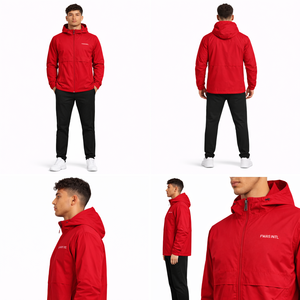 Chaqueta cortavientos para hombre, impermeable, ligera, transpirable, con capucha, para deportes al aire libre, chaquetas ligeras para hombre - Product Image 5
