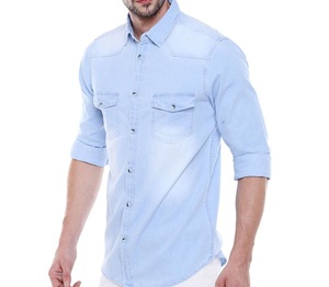 Servicio OEM, Camisas Vaqueras Personalizadas, 100% Algodón, Resistentes al Viento, de Secado Rápido, con Botones, Ajuste Cómodo, Manga Larga, Logotipo Personalizado - Product Image 2
