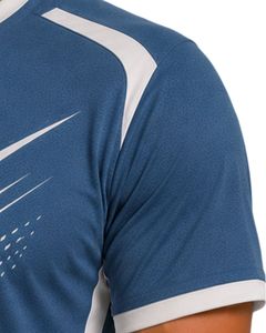 Camiseta Deportiva Azul para Hombre, Manga Corta, de Secado Rápido, Transpirable, para Entrenamiento, Gimnasio, Personalizable para Equipos - Product Image 3