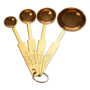 Fast Selling Metal Decorative <b>Measuring</b> <b>Cups</b> <b>Set</b> Gold Color PVD Coated Admirable Look <b>Set</b> Of 4 Piece Stainless Steel Material - Product Image 1