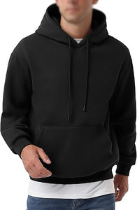 Sweat à capuche épais pour homme avec logo personnalisé – Sweat-shirt d'hiver 100 % coton molletonné avec motif brodé - Product Image 2