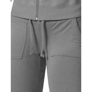 Premium Quality Two Piece Custom Logo Solid Zipper Women's Daily Casual Wear 2-Piece Set Long Sleeve Jacket Tracksuit - Product Image 5