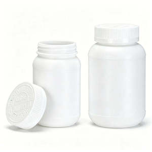 White High Quality New Top Label HDPE Unalilia Brand <b>200ML</b> 400ML WHITE HDPE Plastic <b>Bottles</b> ROUND JAR Plastic Packaging - Product Image 3