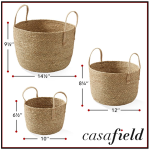 Macetas de Almacenamiento de Hierba Natural Estilo Retro, Hechas a Mano en Vietnam, con Asas, Tejidas y Talladas a Mano, Ecológicas, Duraderas, para Exteriores, 24L - Product Image 6