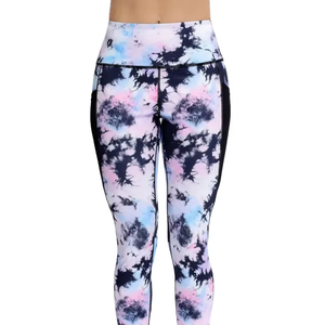 Leggings de yoga taille haute pour femmes grandes tailles, imprimés sur mesure, coupe ajustée, en Spandex/Nylon/Polyester, avec taille élastique, séchage rapide - Product Image 1