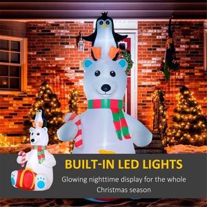 Pupazzo di Neve Gonfiabile Natalizio per Decorazioni Esterne Festive - Product Image 2