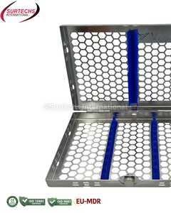 Casete de Esterilización Manual Surtechs Deep 7, Hexagonal, de Acero Inoxidable, para Instrumentos Quirúrgicos Dentales, Autoclave, con Certificación CE - Product Image 5
