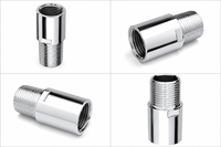 Raccord d'extension en acier inoxydable 304 chromé de qualité supérieure, haute pression, 3 pouces, composant de plomberie OEM, durabilité supérieure, résistant aux fuites