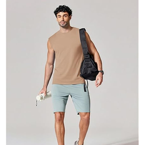 Men Sleeveless T Shirt Summer Loose Fit Solid Color Casual Tank Top Lightweight Youth Fashion Muscle Tee - Product Image 5