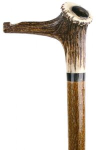 Bastón Decorativo Personalizado Hecho a Mano, Estilo Gótico Moderno, con Cabeza de Búfalo Plateada, Ajustable, para Cosplay, Disfraces de Halloween - Product Image 2