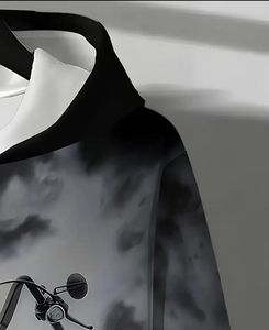 Sweat-shirt à capuche personnalisé avec imprimé cheval, unisexe, streetwear, pull-over décontracté, vêtements d'hiver, mode oversize, OEM ODM, mélange de coton 400g - Product Image 3