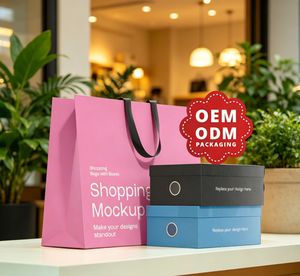 Caja y Bolsa de Embalaje Personalizadas OEM ODM, Impresión Offset en Papel de Arte, Reciclables, Estilo Lujoso, para Compras y Negocios, con Maqueta - Product Image 1
