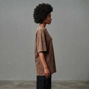 Camiseta Larga para Mujer, 100% Algodón, de Alta Calidad, Transpirable, Anti-Pilling, Talla Grande, Impresión Digital Personalizada - Product Image 6