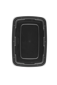 Boîte alimentaire rectangulaire en plastique avec couvercle, 1 compartiment, sans BPA, étanche, style simple, 38 oz - Product Image 5