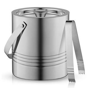 Seau à glace en métal de qualité supérieure pour bar à domicile, fêtes et restaurants, pour refroidir les boissons, durable, en acier inoxydable, pour vin, champagne, bière - Product Image 2