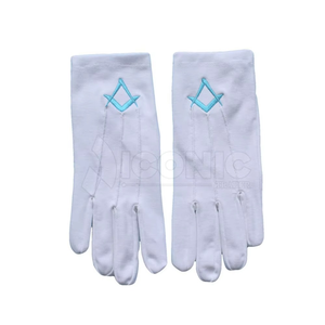 Guantes Masónicos de Algodón de Alta Calidad, Biodegradables, para Uniforme Formal, Ceremonia, Desfile, Guantes Masónicos Personalizados - Product Image 4