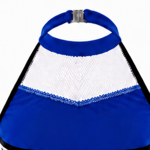Haut court de cheerleading sans manches bleu, blanc et noir pour femmes et filles – Idéal pour l'entraînement sportif et les uniformes d'équipe - Product Image 6