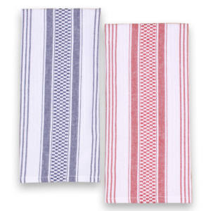 Serviette de cuisine en coton 100% certifié GOTS, tissée, à rayures et à carreaux, douce, confortable, séchage rapide, gaufrée, écologique, multi-usages - Product Image 4