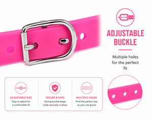 Silicone Cat <b>Collar</b> OEM ODM Custom Logo Waterproof Adjustable Kitten <b>Collar</b> with Bell Direct Manufacturer - Product Image 2