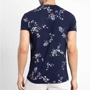 T-shirt en jersey décontracté pour homme, style personnalisé, nouveau design, anti-rétrécissement, logo vierge sur le devant, vente en gros, prix abordable, 180g – Meilleures ventes - Product Image 3