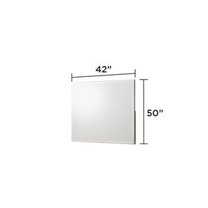 Specchio da Parete Olivia in Legno Bianco Stile Contemporaneo Design Moderno con Elegante Finitura Bianca - Product Image 2