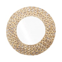 Miroir en jacinthe d'eau tissé à la main, décoration murale en osier durable, fabrication artisanale au Vietnam, vente en gros