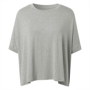 Women's Oversized Batwing Sleeve Crew Neck T-Shirt Solid Color Knitted Loose Fit Plus Size <b>Drop</b> Shoulder Short Sleeve Casual Top - Product Image 1