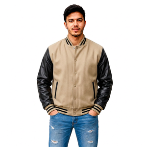 Veste universitaire personnalisée avec patchs tissés, fabricant de vêtements streetwear, vêtements d'extérieur, vente en gros, fournisseur de vêtements à marque privée - Product Image 3