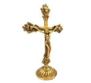 Metal Made Bishop's Blessing Crucifix Eco-friendly Customizable Custom Color Offset Printing Christian Catholic Church Crucifix - Product Image 1