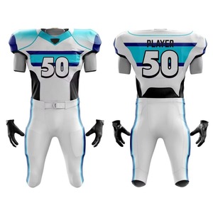 บริการ OEM ชุดกีฬาอเมริกันฟุตบอลชาย ชุดยูนิฟอร์มออกแบบได้ตามต้องการ แขนสั้น ระบายอากาศได้ดี ชุดยูนิฟอร์มไซส์ใหญ่พิเศษ - Product Image 4