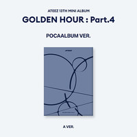 ATEEZ GOLDEN HOUR Part.4 [POCAALBUM VER] Carte QR KPOP avec support photo et autocollant en coréen pour tous les âges