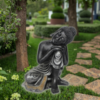 Ornements de statue de bouddha en résine pour la décoration intérieure du thème de l'art bouddhiste de méditation intérieure pour Noël