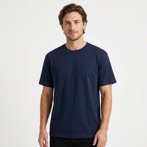 T-shirt à manches courtes pour homme, 100% coton, lot de 3, couleur unie, col rond, coupe classique, respirant, jersey tricoté, écologique - Product Image 6