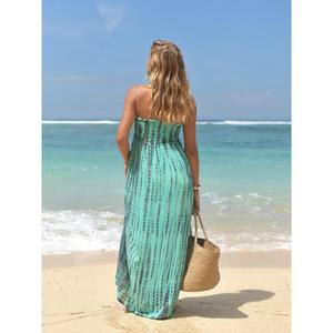 Robe longue de plage sans bretelles pour femme, style bohème, tie-dye, robe tube d'été, paréo - Product Image 4