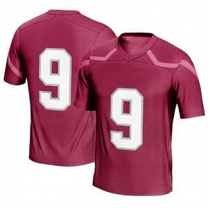 Custom American Football Jersey Sublimation Print Quick Dry Breathable Polyester <b>Mesh</b> <b>Short</b> Sleeves Custom Team Name Unisex - Product Image 1