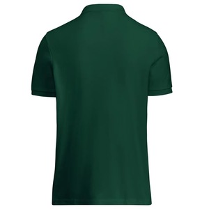 Polo de Manga Corta para Hombre, Color Verde Oscuro, Estilo Casual, Corte Regular, Tejido de Piqué de Algodón, Transpirable, con Botones - Product Image 2