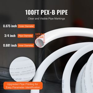 Tubo PEX da 3/4 di pollice, lunghezza 100 piedi, tubazione flessibile per acqua potabile, tubi e tubazioni in plastica per acqua calda/fredda - Product Image 2