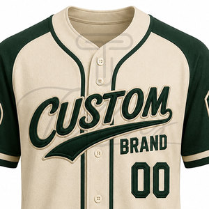 Maillots de baseball de qualité supérieure, broderie en relief, design personnalisé, 100% polyester. - Product Image 3