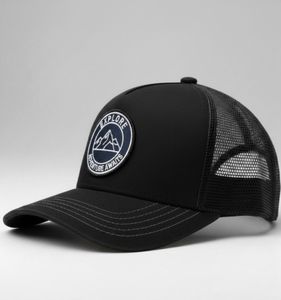 Casquette Trucker Snapback Noire à 6 Panneaux Brodés, Style Camouflage d'Inspiration Extérieure, Design Élégant, Réglable, Unisexe Adulte - Product Image 3