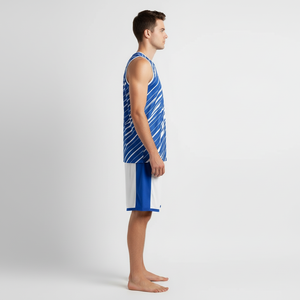 Tenue de basketball personnalisée, maillot de basketball respirant et réversible, ensemble uniforme de basketball 100% polyester - Product Image 3