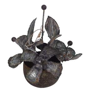 Fleurs pour la table de bureau à domicile, décorations de couleur naturelle, pot de fleurs d'extérieur, salle à manger, décoration murale en fer forgé artisanal, art moderne - Product Image 4