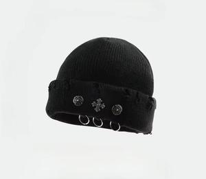 Chapeau d'hiver décontracté unisexe en tricot jacquard à rabats pour les oreilles, 100 % acrylique, motif rayé, pour enfants, circonférence de tête réglable - Product Image 4