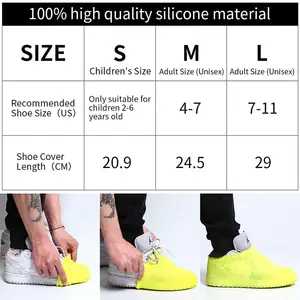 Custom Silicone Waterproof Protective Children's Rubber Shoes Reusable Non-slip Rain Cover Winter Boots For Men Rainy Unisex