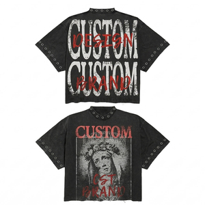 Custom Design Brand Oversized Short Sleeve T-Shirt <b>Men</b> Street Style O-Neck Back Logo Printed Cotton Woven - Product Image 3