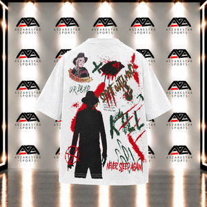Men’s <b>Vintage</b> <b>Graphic</b> Streetwear T-Shirt Oversized White Graffiti Screen Print Casual <b>Tee</b> Custom acidwash - Product Image 2