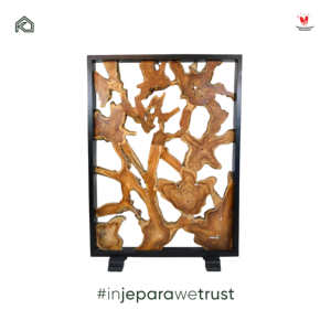 Paravent de luxe en bois de teck massif, artisanal et artistique, pour l'intimité, idéal pour les villas et hôtels en Indonésie - Product Image 4