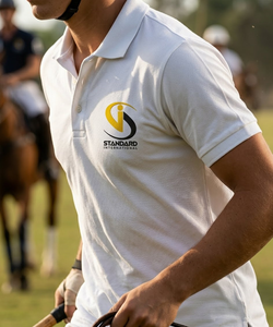Polo Blanco Premium de Manga Corta Personalizable, Ropa Casual y de Negocios, Camiseta Polo de Algodón Piqué Transpirable para Hombre - Product Image 2