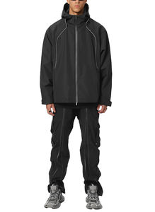 Chaquetas de Lluvia de Lona Unisex con Logotipo Personalizado al por Mayor, 100% Algodón, Impermeables, Transpirables, con Capucha y Diseño de Letras - Product Image 3