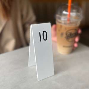 Metal <b>Table</b> Numbers: Modern Minimalist Restaurant <b>Table</b> Signs - Product Image 3